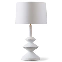 Hope Modern Classic White Aluminum Linen Shade Table Lamp