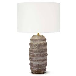 Ola Rustic Lodge Brown Ceramic Base White Linen Shade Table Lamp