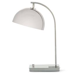 Otto Mid-Century Polished Nickel Steel Desk Lamp