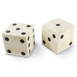 Oversized Gaming Dice Industrial White Bone Decorative Pair