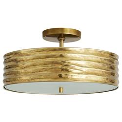 Anna Hollywood Antique Brass Semi-Flush Mount