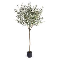 Nicholas French Country 96" Olive Tree Drop In Faux Floral Plant