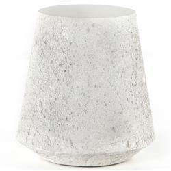 Otto Modern Classic White Concrete Outdoor Tapered End Table