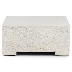 Otto Modern Classic White Concrete Outdoor Coffee Table