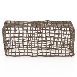 Zander Industrial Loft Bronze Aluminum Outdoor Bench