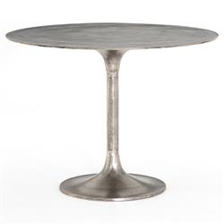 Mona Modern Classic Silver Aluminum Outdoor Bistro Table - 42&quot;W