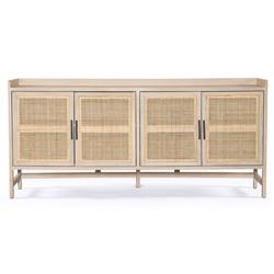 Corazon Global Bazaar Woven Natural Cane Brown Mango Wood Sideboard