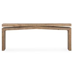 Rayan Rustic Lodge Brown Reclaimed Pine Wood Rectangular Console Table