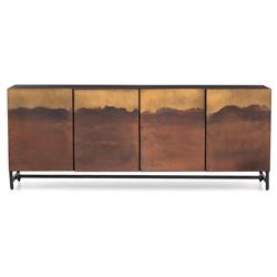 Baylor Industrial Loft Brown Ombre Iron Sideboard