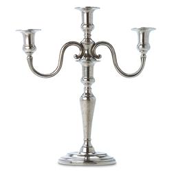 MATCH Modern Pewter 3-Arm Candelabra