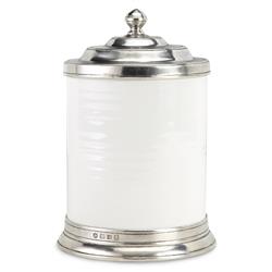MATCH Modern Convivio Lid White Ceramic Canister - Small