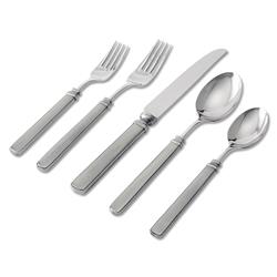 MATCH Modern Gabriella 5 Piece Pewter Flatware Place Setting