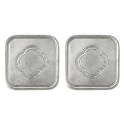 MATCH Modern Pewter Square Coaster - Set of 2