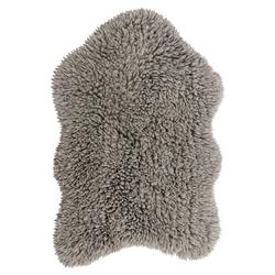 Woolly Modern Grey Wool Shag Washable Rugs - 2'5"x3' 7"