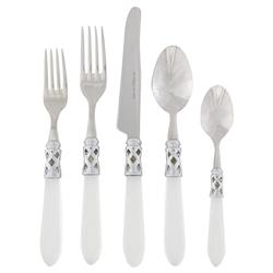 Aladdin Brilliant Modern Clear Acrylic 5 Piece Flatware Place Setting