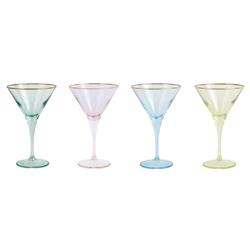 Rainbow Modern Classic Assorted Martini Glass - Set of 4