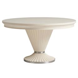 Artesia French Country White Oak Wood Round Game Table