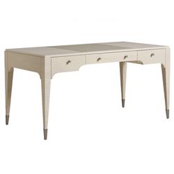 Roslyn French Country White Oak Wood Rectangular Writing Desk