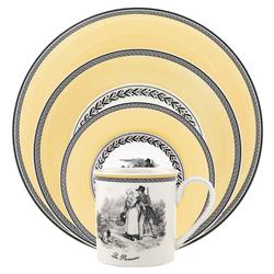 Audun Chasse French Yellow Porcelain Dinnerware Collection