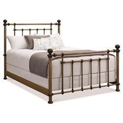 Mileva French Country Aged Brass Iron Bed - Queen