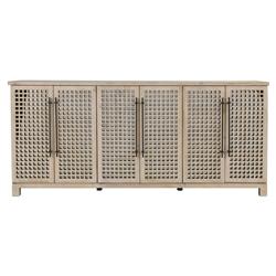 Andy Coastal Beach Cream Reclaimed Wood Sideboard