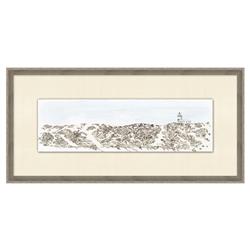Lance French Country Brown Landscape Natural Frame Illustration
