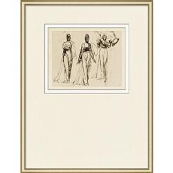 Malinda French Country Figure Gold Frame Illustration 10