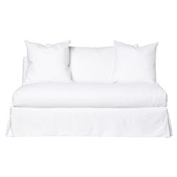 Cisco Home Seda Coastal Denim White Slipcovered Armless Loveseat