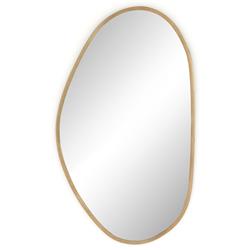 Bryan Industrial Loft Gold Iron Frame Clear Glass Wall Mounted Mirror