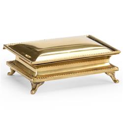 Veronique Regency Polished Brass Metal Decorative Box - Small
