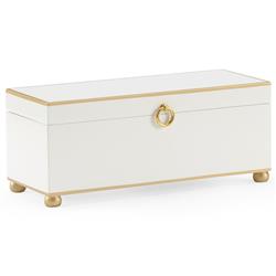 Celeste French Gold Accent Cream Wood Decorative Box