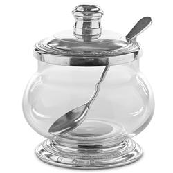 Tavola French Country Covered Glass Bowl with Spoon