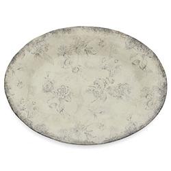 Giulietta French Country Black Floral Ceramic Oval Platter