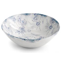 Giulietta French Country Blue Floral Ceramic Round Serving Bowl