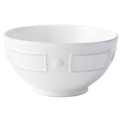 Juliska Berry & Thread French Panel Whitewash Ceramic Cereal Bowl