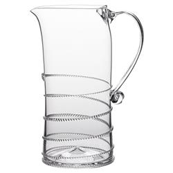 Juliska Amalia Modern Classic Clear Bohemian Glass Pitcher