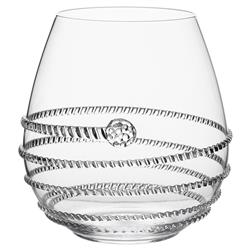 Juliska Amalia Modern Classic Clear Bohemian Stemless Red Wine Glass