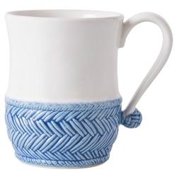 Juliska Le Panier Delft Blue Band White Ceramic Mug