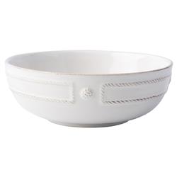 Juliska Berry &amp; Thread French Panel Whitewash Ceramic Coupe Pasta Bowl