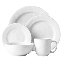 Juliska Puro Modern Classic Whitewash Ceramic 5 Piece Place Setting