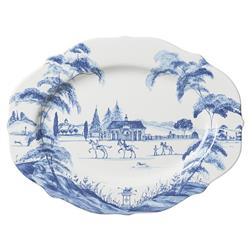 Juliska Country Estate Delft Blue Ceramic Serving Platter