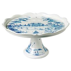 Juliska Country Estate Delft Blue Ceramic Cake Stand