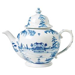 Juliska Country Estate Delft Blue Ceramic Teapot
