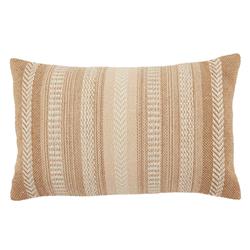 Papyrus Global Beige Striped Indoor Outdoor Lumbar Pillow - 13x21