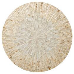 Byzantine Global Bazaar Cream Capiz Shell Round Placemat - Set of 4