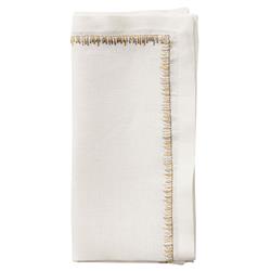 Filament Coastal Gold Embroidered Linen Napkin - Set of 4