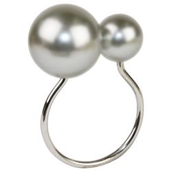 Pearl Modern Classic Silver Metal Napkin Ring - Set of 4