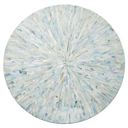 Tahiti Coastal Blue Capiz Shell Round Placemat - Set of 4