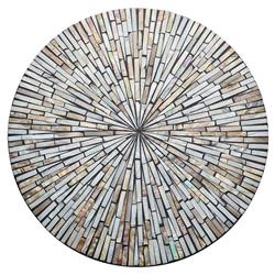 Tahiti Coastal Grey Capiz Shell Round Placemat - Set of 4