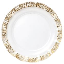 Rufolo Modern Classic Gold Rim Glass Charger